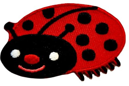 Catch the Patch Marienkäfer Aufnäher zum Aufbügeln 5,9 x 5,1 cm Bügelbild für Kinder Mädchen mit Lieblingstier Insekt, Bügelpatch Patches Bügelflicken