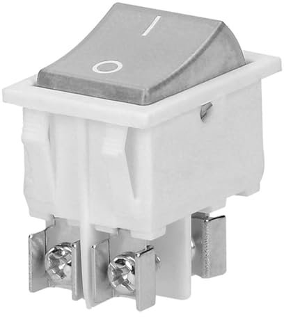 Miratic Interruttore a Bilanciere Retroilluminato Interruttore On Off 230V~ 16A 50Hz (pulsante trasparente/alloggiamento bianco)
