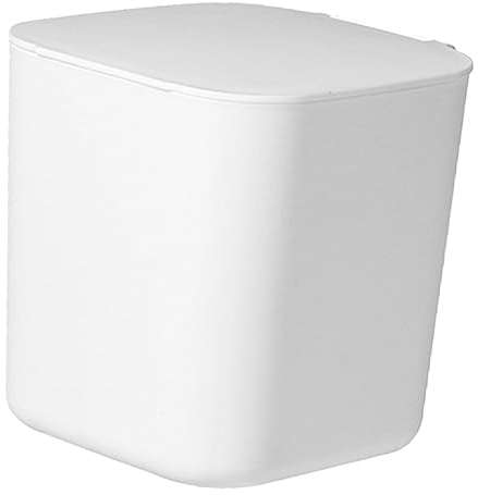 Garneck Poubelle De Bureau Poubelle Pour Voitures Mini Poubelle Pour Bureau Poubelles Pour Voiture Rangement Des Tables Bac De Stockage Des Déchets Miniature Petite Table Blanche Simple Pp
