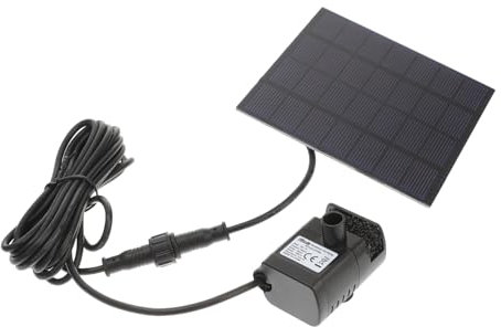 Sosoport 0.8W Solarbetriebene Wasserpumpe H für Gartenbrunnen Tauchpumpe Kunststoff für Teich und