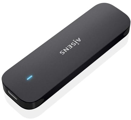 Aisens Asm2-024B Nvme A USB 3.2 Gen2 externes Gehäuse, Schwarz
