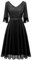 Dressystar Glitzer Kleid Damen Gold Damenkleider Festlich Damen Cocktailkleid Aup7090 Black 2XL