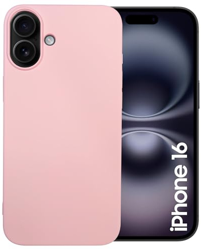Maxter Cover Compatibile con iPhone 16 - Custodia Prottetiva per Cellulare in Silicone Flessibile Morbida Antiurto (Rosa)