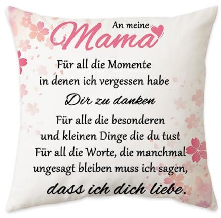 Mama Kissenbezüge 45x45cm,Besondere Geschenke,Beste Mama Geschenk, Muttertagsgeschenk, Geburtstagsgeschenk, Mutter Geschenk,Geschenk für Mutter von Tochter Sohn