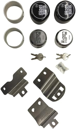 Slick Locks Kit completo di sicurezza per porta furgone per Ram Promaster 2014+ Full Size - Serrature a catenaccio, filatori e coperture meteorologiche incluse | Installazione senza trapano | Chiave