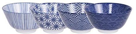 TOKYO design studio Rice Bols Set4 Nippon Bleu 12x6.4cm