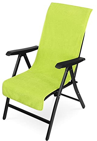 JEMIDI Cojín para silla de jardín - Funda de felpa de algodón de 130 x 60 cm para sillas de exterior terraza o suelo - Cubierta de toalla lavable