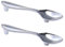 FBSHOP(TM) 2 Stück Hochwertige Silber Zinklegierung Moderne Küchenschrank Schranktürgriffe,Möbelknopf Möbelknöpfe Schubladengriff, Löffel Gabelmesser zur Auswahl (CC: 76MM)