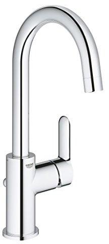 Grohe 23776000 | Start Edge Mitigeur de lavabo monocommande pour salle de bain, DN 15 l-Size, chromé, L