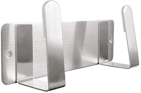 YOUGRIDDA Topfdeckelhalter, An der Wand befestigte 304 Edelstahl-Wannen-Deckel-Organisator-Halter, Selbstklebend, Küchen-Kochgerät-Werkzeug (Silber)