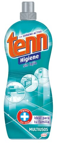 Tenn Higiene sin lejía - Limpiador multiusos líquido. Higiene sin esfuerzos. Con oxigeno activo - Higienizador para baños, cocinas y muebles - 1,25 litros
