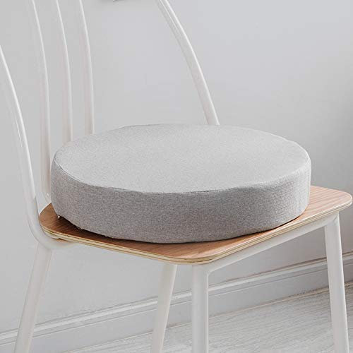 Lesong Gepolstertes, weiches Sitzkissen, dickere Stuhlkissen, runder Bistrostuhl, abnehmbarer Bezug für Küche, Garten, Esszimmer, Terrasse, Beige, 40 x 40 cm
