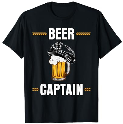 Addio al celibato Birra Capitano Divertente Birra Scritta Maglietta