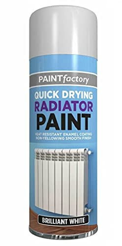 2x Spray Paint Aerosol Primer Matt Gloss Metallic Chalk Glitter Wood Metal Plastic (White Radiator)