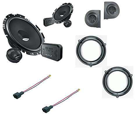 Kit 4 Casse Compatibile con Fiat Panda dal 2003 al 2012 169 seconda serie Con Adattatori E Supporti tweeter e Altoparlanti Hertz ANTERIORE dsk 170.3