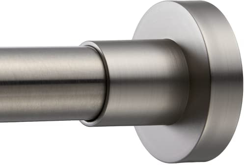 EBOATOP Duschvorhangstange aus gebürstetem Nickel, rostet nicht, kein Bohren, rutschfeste Federspannung, Duschstange, 68,6–109,2 cm, 304 Edelstahl, gebürstetes Nickel