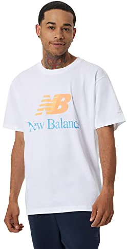 New Balance Herren T-Shirt ESS CELB SPL MT21529 WT Weiß, Größe:S