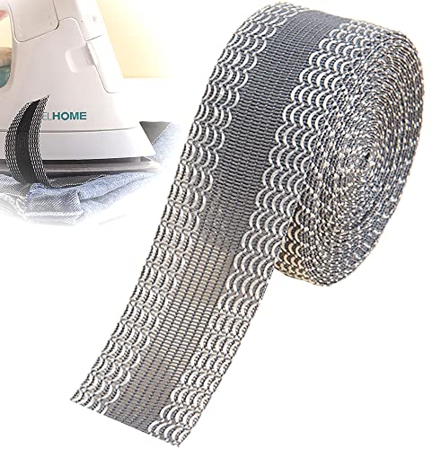 DHER Kleidung AufbüGeln Kleidung Klebeband Selbstklebende Saumband 10 Meter Kleiderzieh-Seitenaufkleber, Universell Selbstklebend, Freischneidend, HosenöFfnungs-BüGelband, Shorts-FüßE Aufkleber (grau)