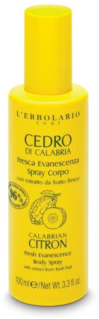 Pharma l'Erbolario Fresca Evanescence Körperspray Zeder aus Kalabrien, 100 ml, 1 Stück