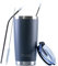 FAB | Vacuum Insulated Tumbler with Lid & Straw 560ml (20oz)| Reusable Stainless Steel Flask for Hot & Cold Drink | Iced Coffee Cup | Travel Mug | BPA Free - Grey
