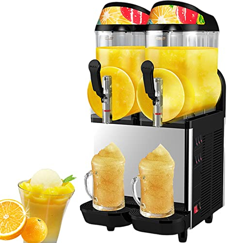 CAJOLI Kommerzielle Slush -Maschine, kalte Getränkemaschine, Doppelzylinder Gefrorene Getränkemaschine, Saftbier für Bar Cafeteria