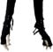 SEAUR Damen Armstulpen Schwarz Goth Punk Handschuhe Fingerlos Metallschnalle Armwärmer Baumwolle für Cosplay Karneval Party Halloween Kostüm - 1 Paar