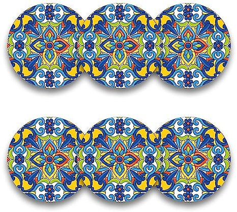 ARCA, Servizio di Piatti, Set di 6 Piatti Dessert, Realizzati in Melamina, Set per la Tavola, Collezione Lipari, 20x2 cm