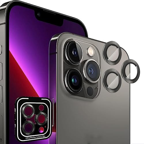 Tzstz【2 Stück – Schwarz】für iPhone 13 Pro/13 Pro Max Kamera-Schutz, kratzfest, 9H Härte, für iPhone 13 Pro/13 Pro Max Kamera – Schwarz