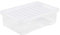 Crystal 32 Litre Under Bed Plastic Storage Boxes With Lids Clear, Strong, Stackable, Nestable Under bed Boxes for Childrens Room Living Room Bedroom Room Made in UK (Pack of 1)