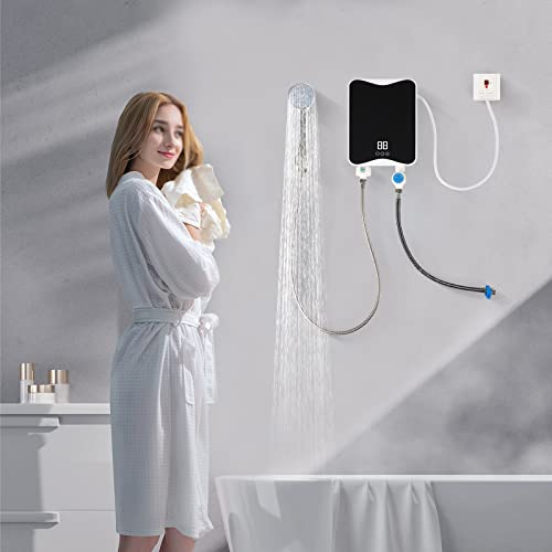 Mini Calentador de Agua Instantáneo, 220 V 5500 W, Mini Calentador deAgua sin Tanque Para Ducha, Para Baño Cocina
