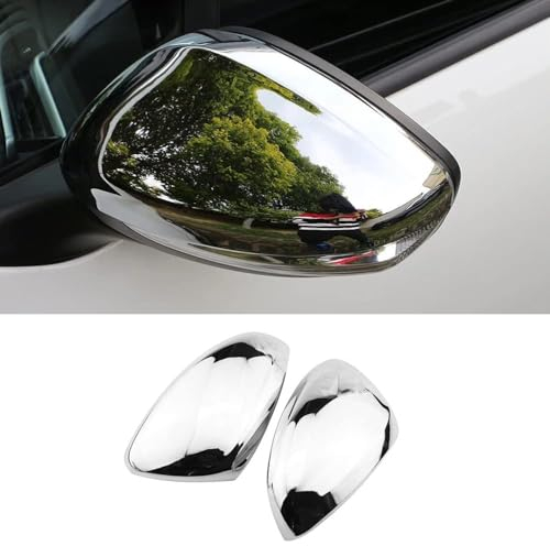 KEAAN 1 Paire Capuchons de Rétroviseur de Voiture pour Peugeot 208 2008 2014-2018,Coque Rétroviseur Latéral Remplacement Gauche Droite Accessoires de Voiture,B/Chrome