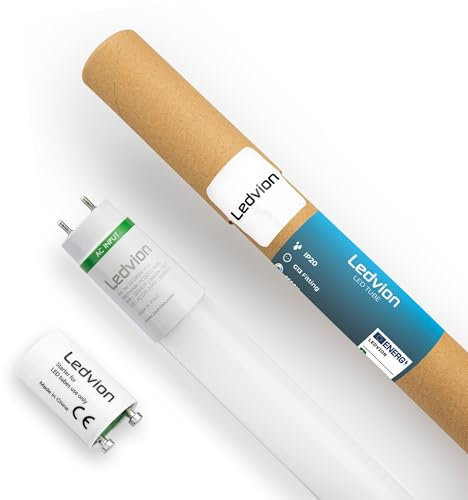 Ledvion - 5X LED Röhrenlampe, 120CM, 18W, 6500K, 185lm/W, Energieklasse B, inkl. LED Starter