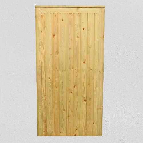 md carpentry Wooden Garden Gate, Pressure Treated, 6ft (180cm) High x 75cm Wide x 5cm Deep, Brown, Cottage Style
