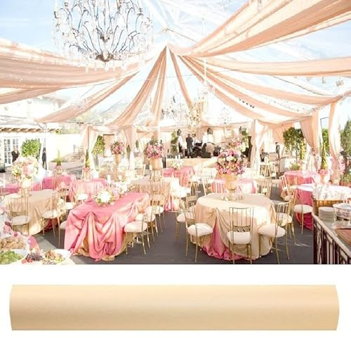 Dragées Anahita Tenture Mariage Ivoire Rouleau 50 mètres | Idéale pour Décoration Salle de Mariage | Tissu intissé de Haute Qualité | 80 cm de Largeur | CréEZ Votre Ambiance de rêve !