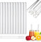 Glass Straws Drinking, 10 Pcs Glass Straw Reusable Smoothie Straws 21.5 cm Length Wide Straws Straight Clear Jumbo with 2 Cleaning Brush for Milkshakes Boba Bubble Tea Coctail