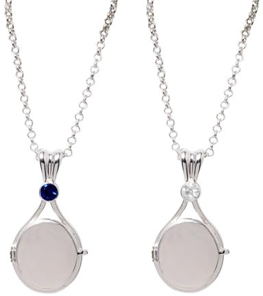 Cinsersr H2o Plötzlich Meerjungfrau Kette 2 Stück Muschel Kette H2o Kette Zirkon Medaillenanhänger Mit Meerjungfrauenmelodie Meerjungfrauenmuschel Anhänger Für Teenager Mädchen(Weiß Blau)