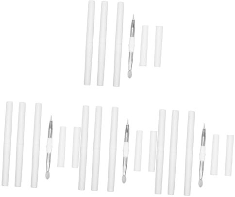minkissy 16 Pcs Double Extrémité Silicone Liner Lèvre Fard À Paupières Applicateur À Silicone Applicateur À Pinceau À Accessoire De Maquillage Pinceau À Pour