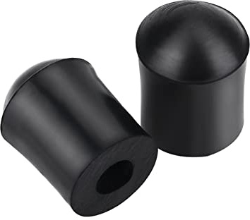 Wbestexercises Bass-Stachel-Gummistopper, 2 Stück, Kontrabass-Stachel-Rubb, Ausgezeichnete Leistung, Doppelte Bass-Gummispitze, der Spitzenstopper, Schwarzes Schutz-End-Zubehör