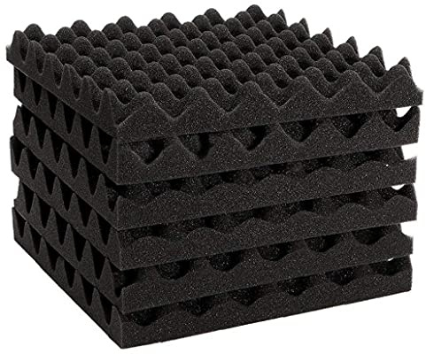 Glixoft 6pcs Soundproofing Foam Panels Egg Crate Foam Tiles Acoustic Foam Tile Soundproof Foam Padding Sound Dampening