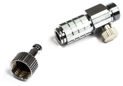 JUNIERS Airbrush Regulierbare Schnell Kupplung AG-120 Trenn Anschluss Kit, 1/8 Zoll Buchsen und Stecker Adapter Einstellsteuer Ventil für Airbrush Luftkompressor und Airbrush Pistole/Schlauch