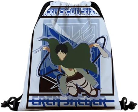Attack on Titan Anime Peripherie Drawstring Umhängetasche Cartoon Drawstring Tasche wasserdicht Tasche