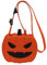 KIUGOP Frauen Kürbis Umhängetasche, Halloween Kürbis Handtasche Gothic Umhängetasche, Süßes Oder Saures Kürbis Tasche, Neuheit Teufel Umhängetasche Für Halloween Deko,Orange