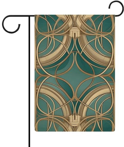 Gartenflagge, 32,6 x 47,7 cm, doppelseitig, vertikal, Metall-Finish, Muster, Willkommensflagge, kleine Outdoor-dekorative Flaggen für alle Jahreszeiten, Zuhause, Terrasse, Banner, Urlaub,