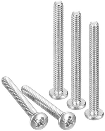 MACHSWON #6-32x2 Pan Head Machine Screws,Round Head Cross Screw,304 Stainless Steel 18-8 Screw,Phillips Drive,Fully Threaded,Bright Finish,Pack of 10