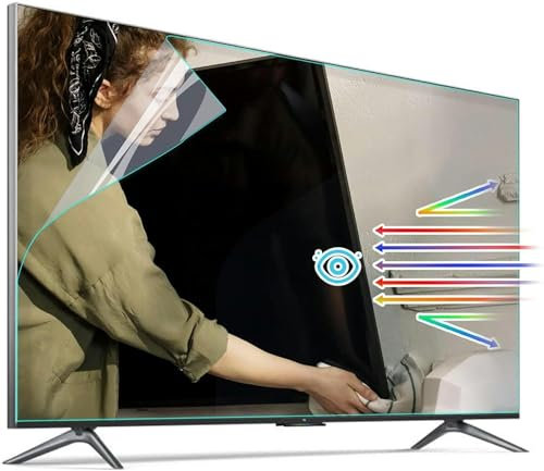 KMJUYQ Blendschutzfolie für 32-75 Zoll Fernseher, Anti-Blaulichtfilter, Anti-Strahlungs-TV-Displayschutzfolie, Blendschutzfolie für Monitore, matte Oberfläche, kratzfest