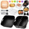 Moule Silicone Air Fryer, 20PCS Accessoire Air Fryer pour Ninja Max Pro 6,2L AF180EU AF140EU, Philips 6,2L, COSORI 5,5L, Rack-gril, brosse à huile, spatule, clip anti-scalding, gobelets à muffins