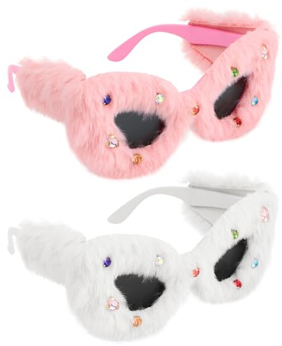 KFDDRN Party Brillen Set Sonnenbrille Party Rosarote Brille Neuheit Sonnenbrille Lustig Ohne Sehstärke Für Geburtstagsfeier Maskerade Party Dekoration Faschingskostüme