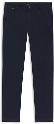 BOSS Herren H-Kaiton1 Slim-Fit Hose aus strukturierter Stretch-Baumwolle