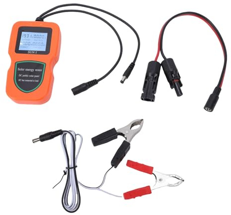 Fafeicy Tester MPPT per Pannelli Solari, Multimetro Fotovoltaico Rapido e Accurato con Display LCD Trasparente per Test Fai da Te e Professionali di Pannelli Solari