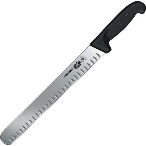 Victorinox Swiss Army Cutlery Fibrox Pro Slicing Knife, Granton Blade, 12-Inch